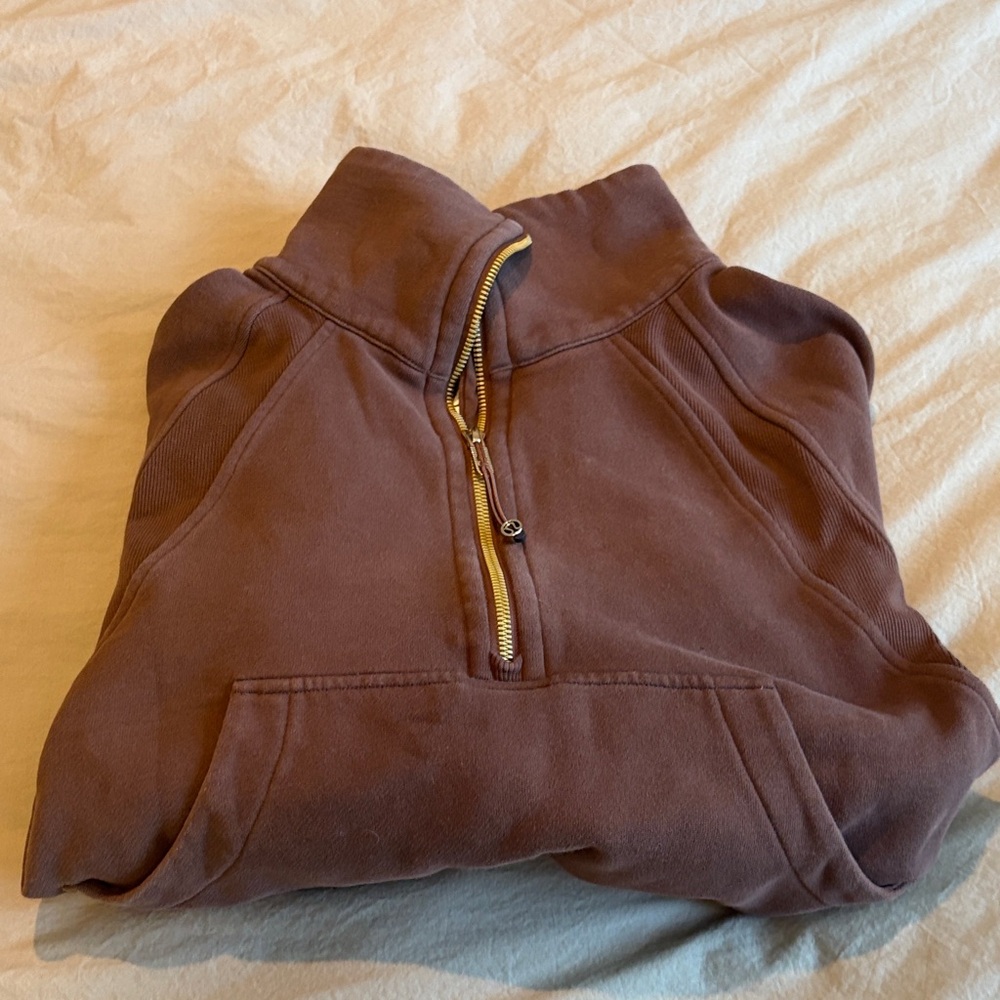 lululemon athletica Brown Half-Zip Sweatshirt